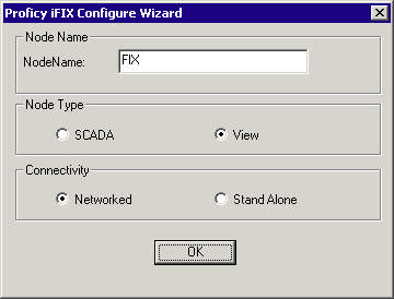 Proficy iFix Configure Wizard