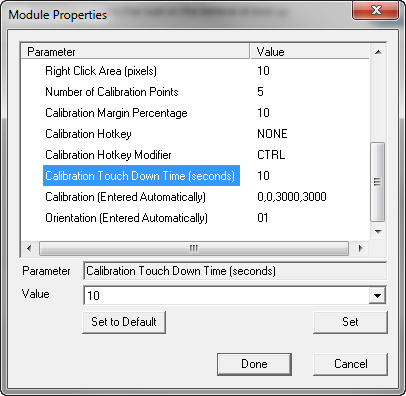 Calibration by Touch