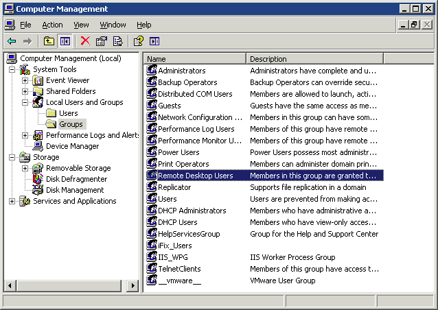 Computer Management Console