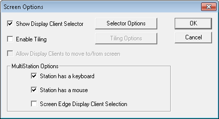 Screen Options Window
