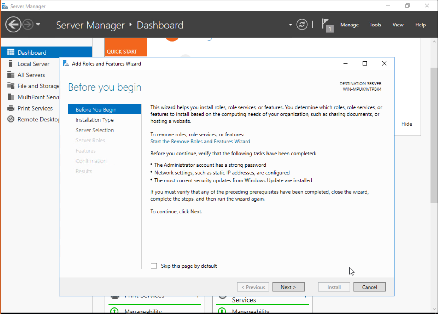 windows server 2012 remote desktop management server