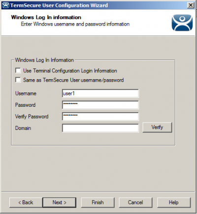 TermSecure User Configuration Wizard